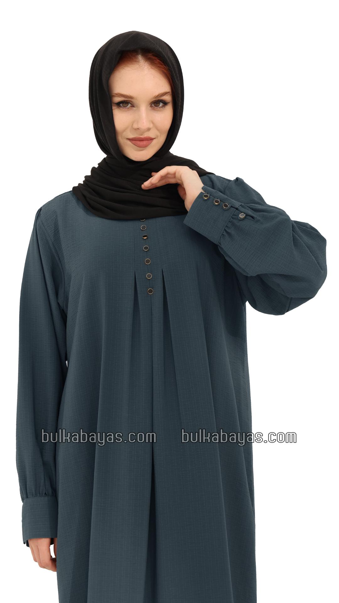 Bulk Gorgeous Abaya with Show Buttons in Dark Grey