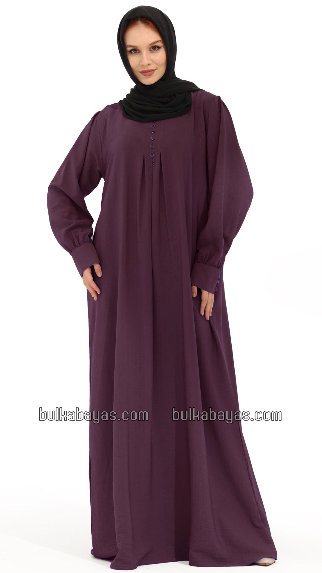 Bulk Gorgeous Abaya With Show Buttons In Lavender 
