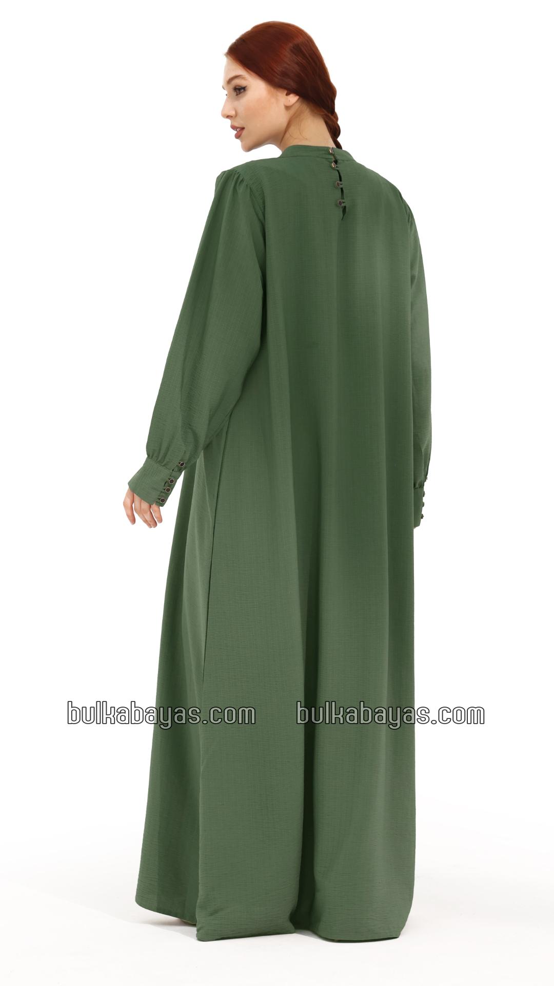 Bulk Gorgeous Abaya with Show Buttons in Olive 