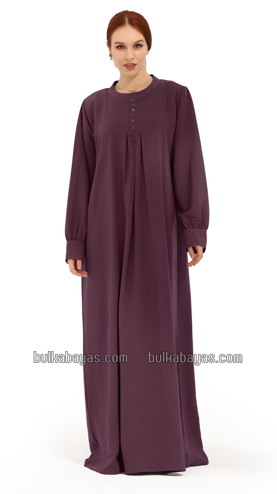 Bulk Gorgeous Abaya With Show Buttons In Lavender 