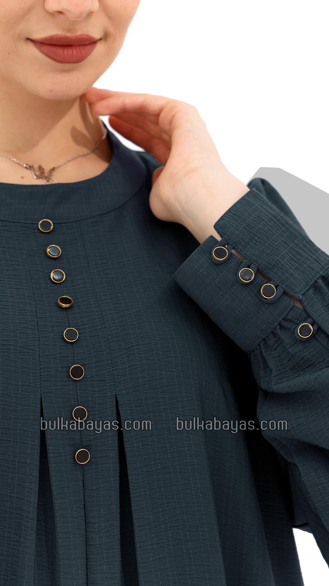 Bulk Gorgeous Abaya with Show Buttons in Dark Grey
