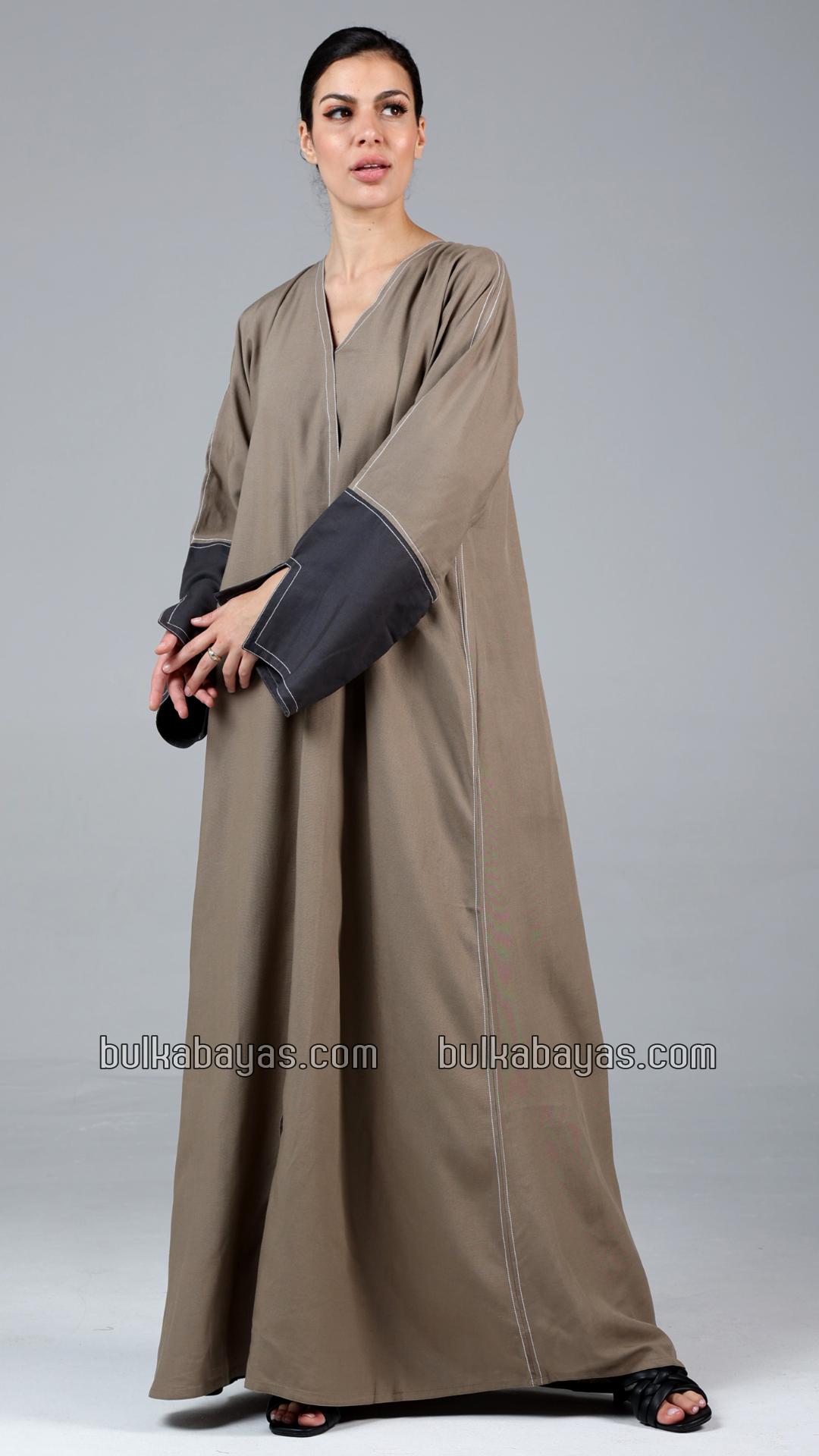 Bulk Elegant Front Open Linen Abaya