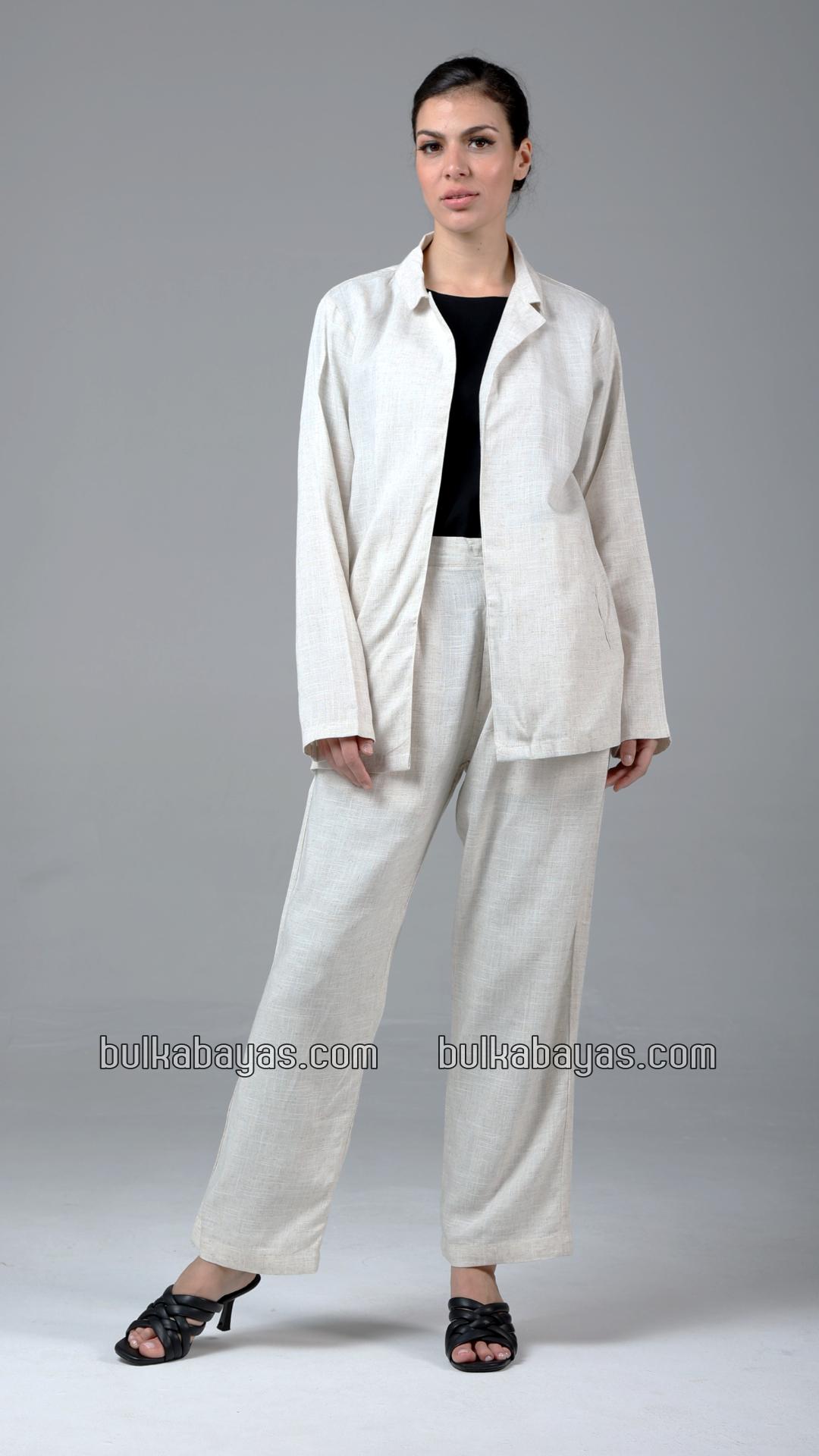 Bulk Formal  Three  Piece Linen Suit Set