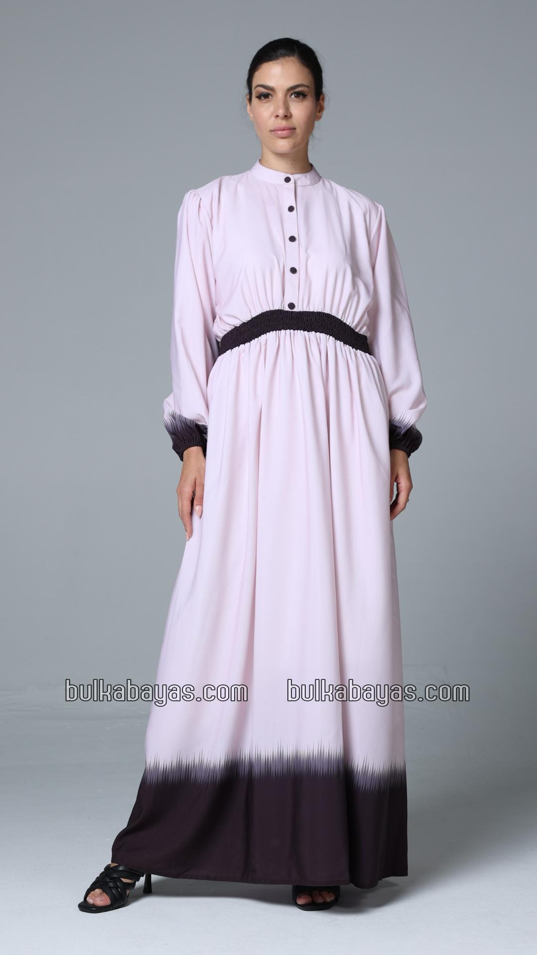 Bulk Fabulous MultiColored Ombre Modest Dress