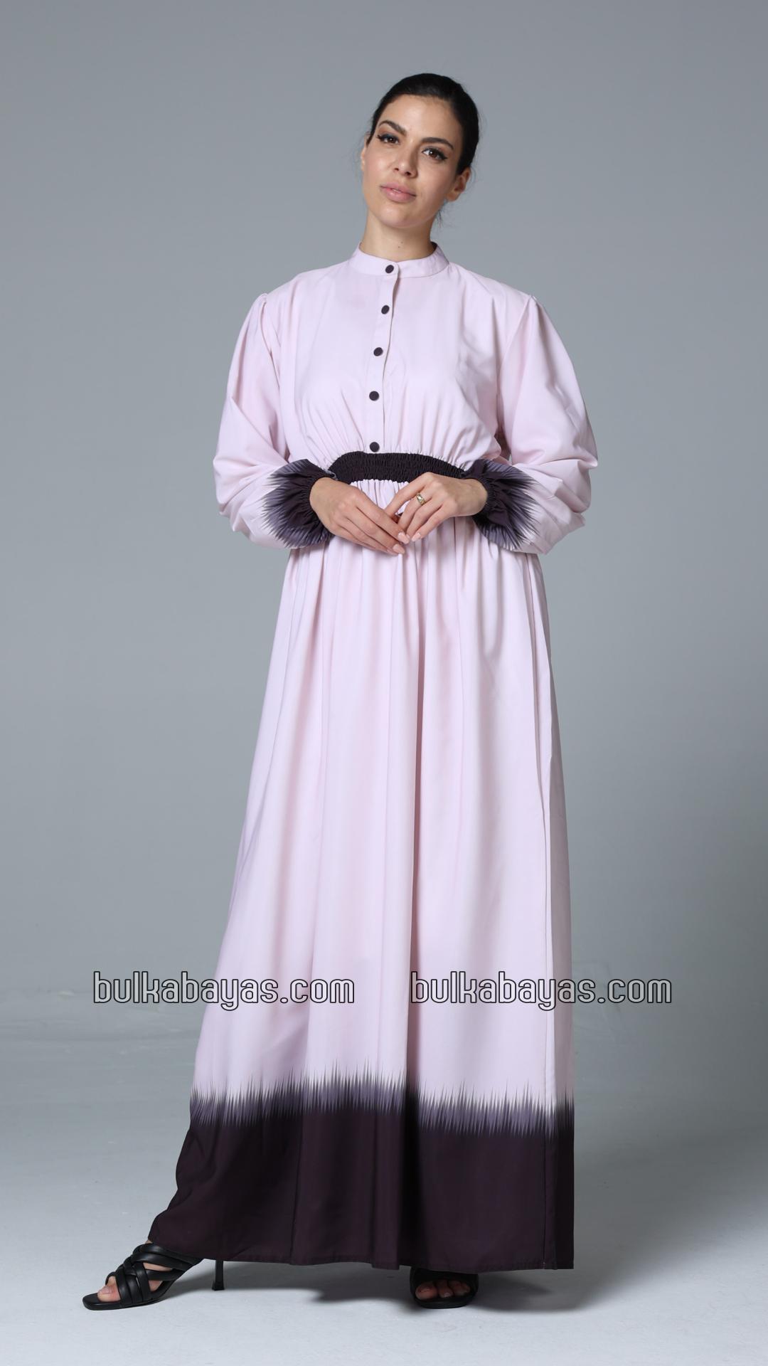 Bulk Fabulous MultiColored Ombre Modest Dress