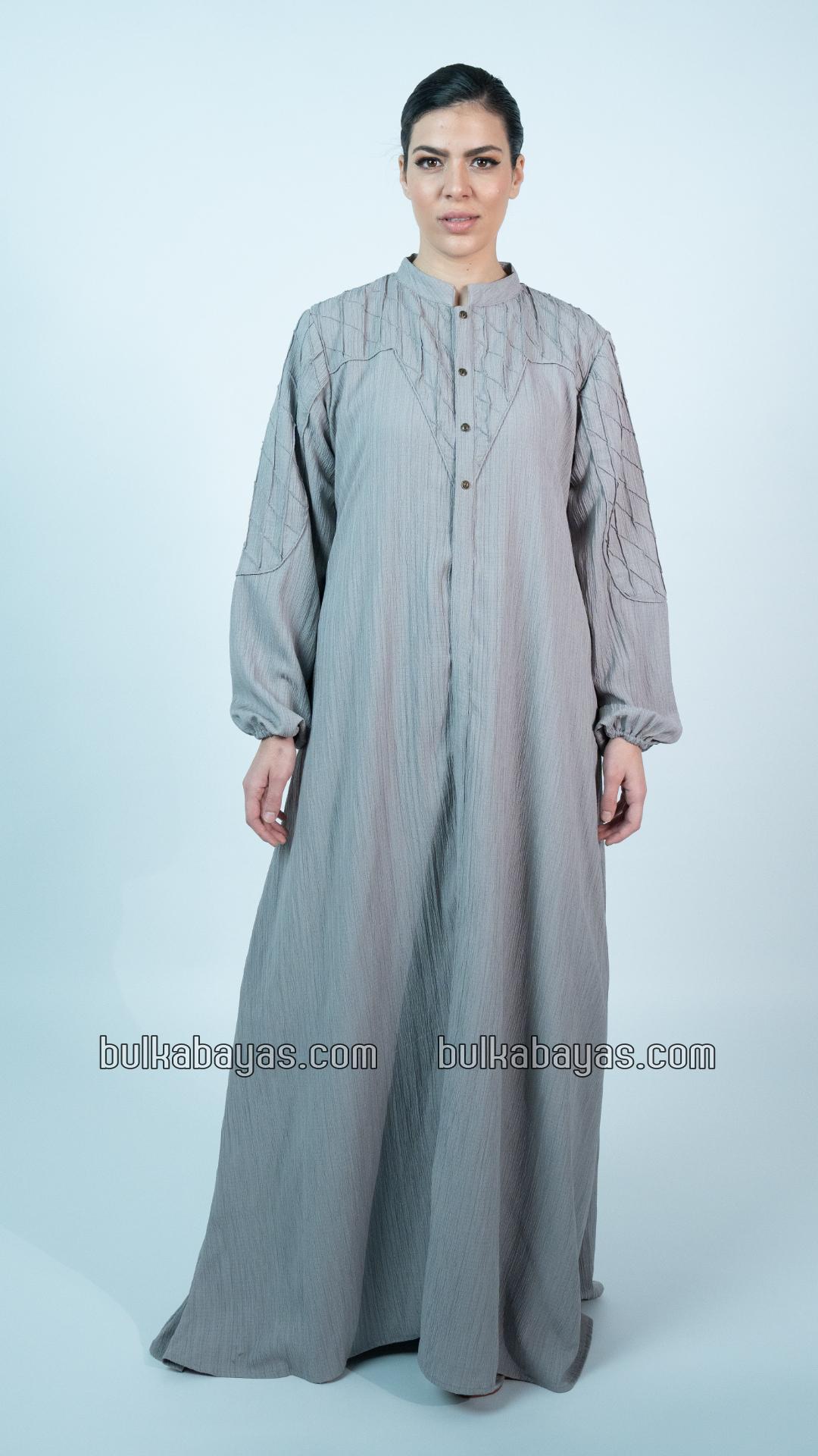 Bulk Glorious Abaya with Designed Stitching and Show Buttons