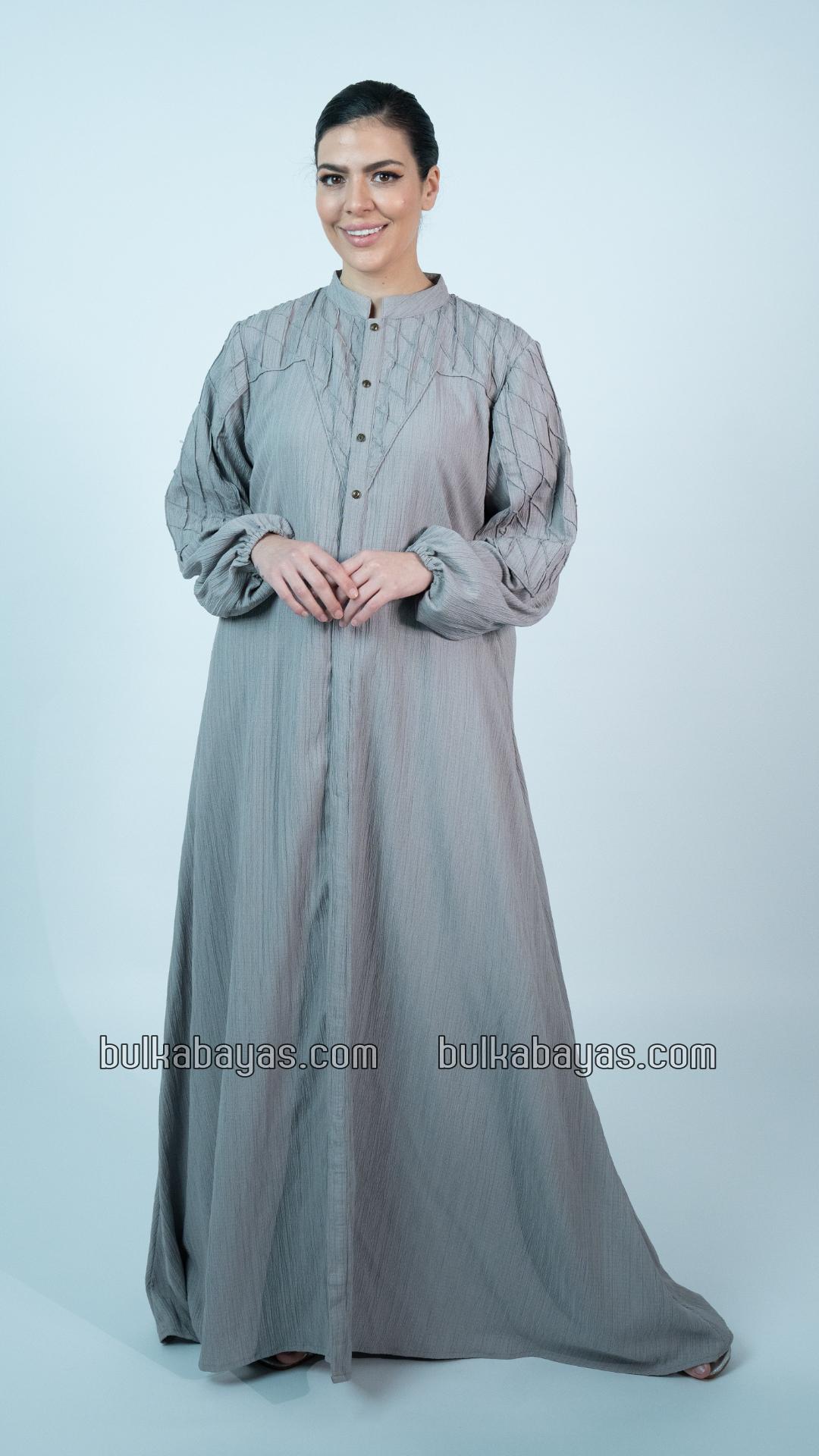 Bulk Glorious Abaya with Designed Stitching and Show Buttons