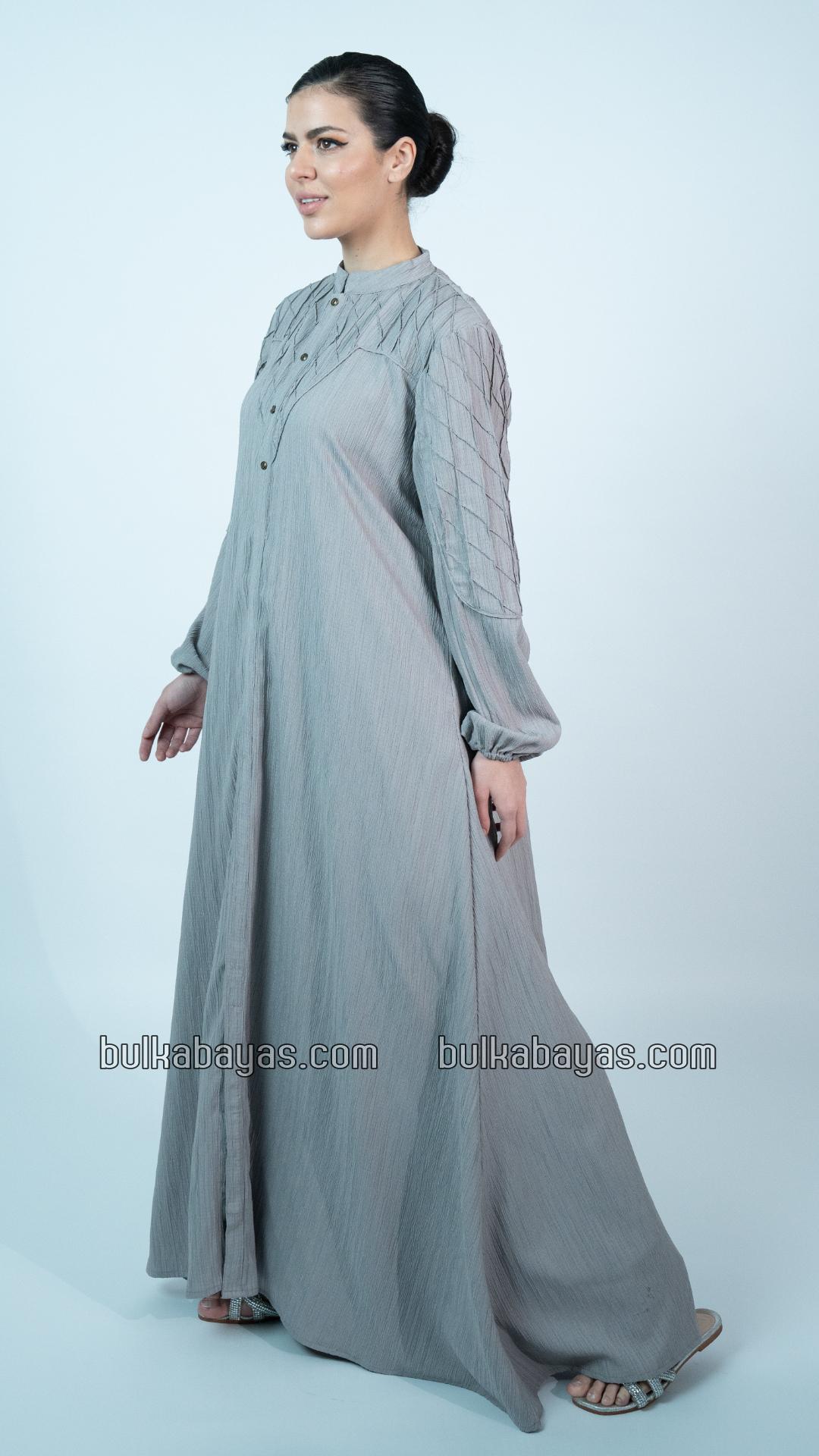 Bulk Glorious Abaya with Designed Stitching and Show Buttons