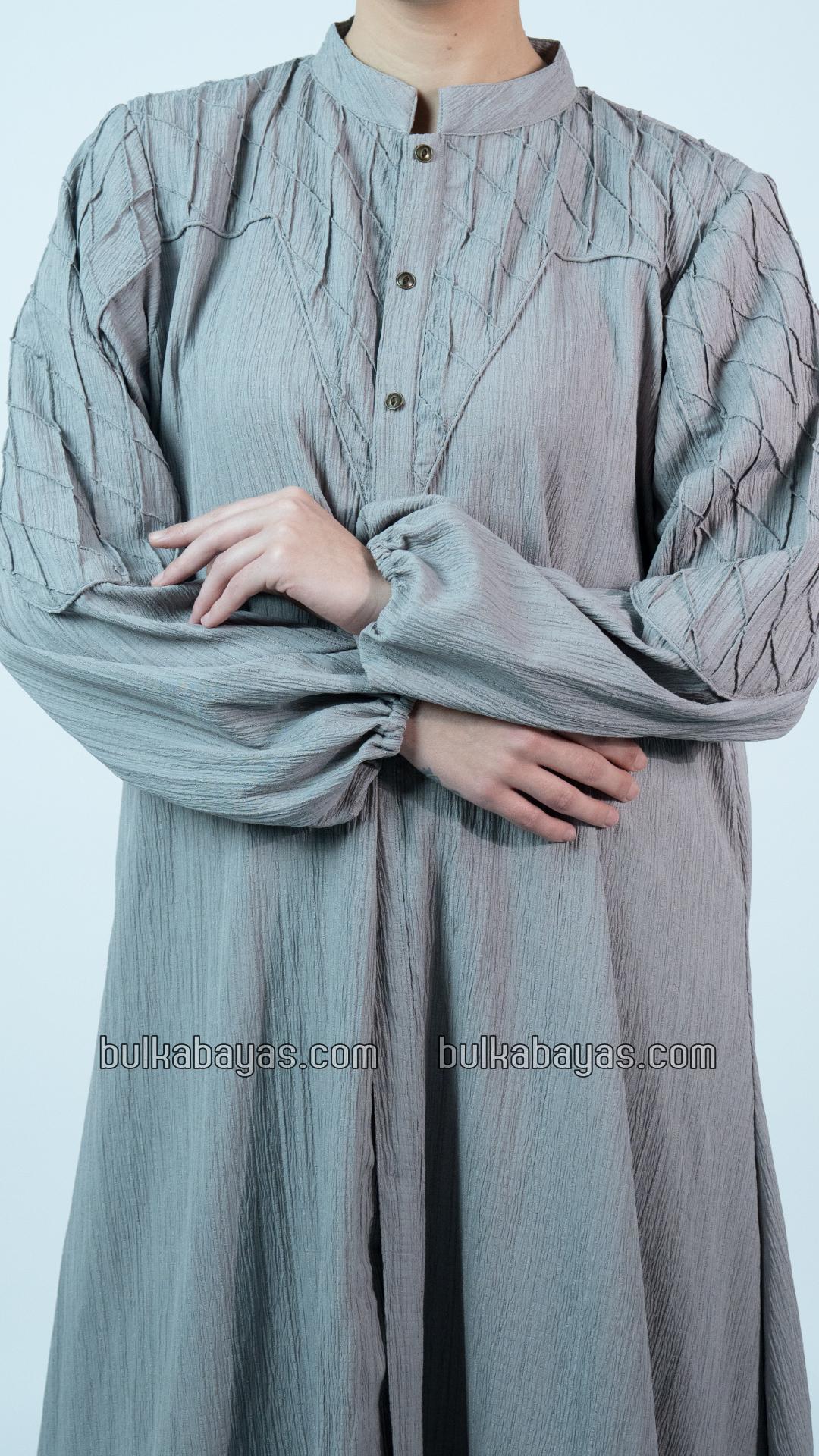 Bulk Glorious Abaya with Designed Stitching and Show Buttons
